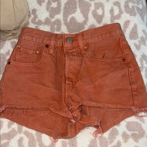 Levi's Burnt Orange Jean Shorts